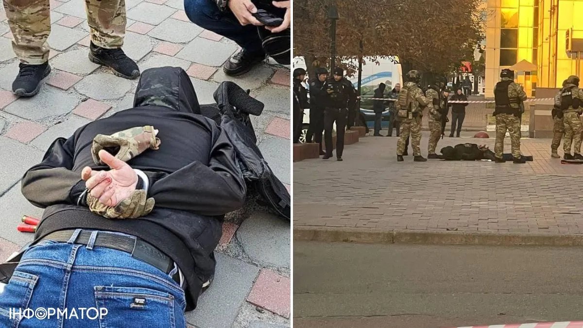 В Києві чоловік влаштував стрілянину в бізнес-центрі та пригрозив встановити "розтяжку" - фото